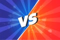 Versus VS letters fight Vector illustration Royalty Free Stock Photo