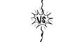 Versus Or VS Letters Logo Design in doodle style. Comic fighting duel with lightning ray border. vector illustration