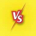 Versus VS logo icon Letter comic vs on a yellow background of line ray Blank template background for team competition battle