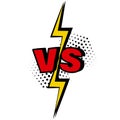 Versus. VS word in pop art style. Battle vs match, game. Vector