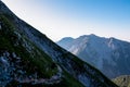 Vertatscha - Panoramic view of majestic mountain peak Begunjscica in untamed Karawanks Royalty Free Stock Photo