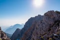 Vertatscha - Scenic view of majestic mountain summit cross of Vertatscha (Vrtaca) in untamed Karawanks