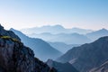 Vertatscha - Scenic view of mountain peak Grintovec in majestic Kamnik-Savinja Alps, Slovenia Royalty Free Stock Photo