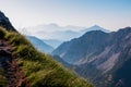 Vertatscha - Scenic view of mountain peak Grintovec in majestic Kamnik-Savinja Alps, Slovenia Royalty Free Stock Photo