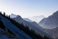 Vertatscha - Scenic view of mountain peak Grintovec in majestic Kamnik-Savinja Alps, Slovenia Royalty Free Stock Photo