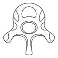 Vertebra disc icon, outline style Royalty Free Stock Photo