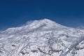 The vertex of Mount Elbrus. Mountain range.