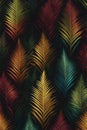 Vertical abstract background, seamless pattern for fractal fern spear fabrics in rich