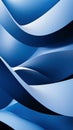 Vertical Abstract Blue Flowing Ribbons - Sleek Modern Technology Background Royalty Free Stock Photo