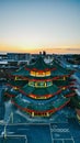 Vertical aerial shot of china house in London, United Kingdom.