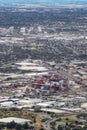 Vertical aerial view of Christchurch, New Zealand harbour Royalty Free Stock Photo