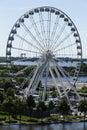 Vertical aerial view of the Great Wheel, Old Montreal