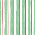 Vertical aged stripes with ragged edges and paint effect. Vector seamless pattern