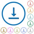 Vertical align bottom icons with shadows and outlines