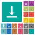 Vertical align bottom square flat multi colored icons