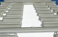 Vertical angle of a white building