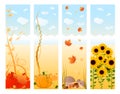 Vertical autumn banners Royalty Free Stock Photo