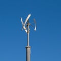 Vertical axis wind turbine. Wind generator vertical. Royalty Free Stock Photo