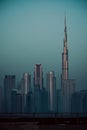 Vertical background Burj Khalifa blue downtown business bay dubai uae cryptocurrency Royalty Free Stock Photo