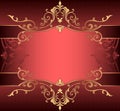 Vertical background with gold filigree frame border Background oriental gold with lace ornaments and decorative floral elements