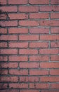 Vertical Background Image of Red Brick Wall Royalty Free Stock Photo