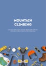 Vertical banner flat design equipment for climbing