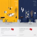 2 Vertical Banner Furniture Sale Design Template