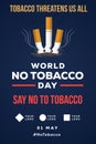 vertical banner poster world no tobacco day illustration design