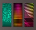 Vertical banner set design element background glow abstract Royalty Free Stock Photo