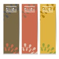 Vertical Banner Set Of Three Graphic Natural Theme