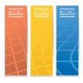 Vertical Banner Set Of Three Modern Graphic Theme. Royalty Free Stock Photo