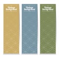 Vertical Banner Set Of Three Vintage Graphic Theme. Royalty Free Stock Photo