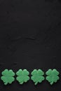 Vertical banner for St. Patrick\'s Day on dark concrete background. Royalty Free Stock Photo