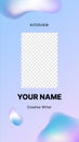 Vertical Banner for Your Account. Job Interview Template. Put Your Photo Under Background.