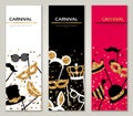 Vertical Banners with Carnival Masks