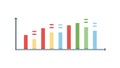 Vertical Bar Chart Data Graph, vector design Generative AI Royalty Free Stock Photo