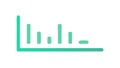 Vertical bar graph icon, representing data statistics , vector design Generative AI Royalty Free Stock Photo