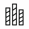 Vertical Bars icon vector Royalty Free Stock Photo