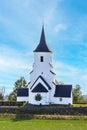 Vertical beautiful little Swedish Church in Ask on the outskirt of Motala