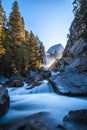 Vertical beautiful shot of the Vernal Falls waterfall of Yosemite National Park in the USA Royalty Free Stock Photo