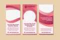 Vertical beauty banners. Colorful multicolored pink gradient vector illustration