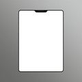 Vertical black pad concept with empty screen for presentation, print and web. Vector quality illustration Royalty Free Stock Photo