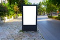 Vertical blank billboard with copy space for your text message or content, outdoors advertising mock up Royalty Free Stock Photo