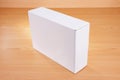 Vertical blank white box on wood