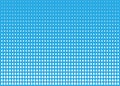 Vertical blue gradient halftone drip dots background. Water template using half tone drops texture. Vector