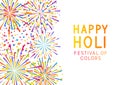 Vertical border with color fireworks isolated on white background for holy festival holiday design Royalty Free Stock Photo