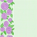 Vertical border with roses