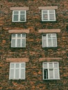 Vertical brick building exterior in Lazarz district in Poznan during daytime Royalty Free Stock Photo