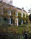 Vertical Georgian house situated on the river Great Ouse in Hemingford Grey,Cambridgeshire, England, Royalty Free Stock Photo