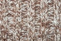 Vertical Brown Knitting or Knitted Fabric Texture Pattern Background Royalty Free Stock Photo